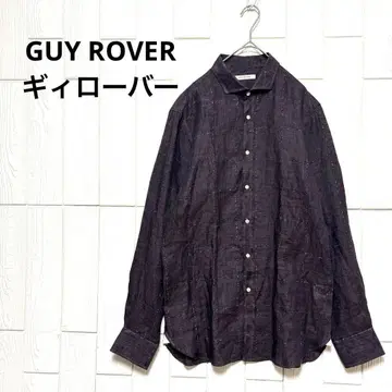 새상품급 GUY ROVER 기로버 긴팔 셔츠 린넨 브라운 계열 M 사이즈