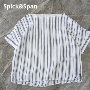 스픽 앤 스팬 린넨 블렌드 스트라이프 블라우스