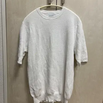 매킨토시 철학 화이트 메쉬 반팔 니트