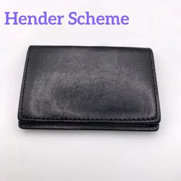 Hender Scheme 핸더 스킴 블랙 가죽 카드 케이스