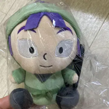 봉제 인형 캐릭터 그린과 보라색