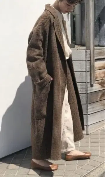 todayful 오버 체크 코트 36