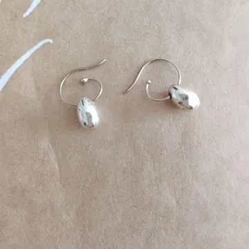 요건 레일 귀걸이 탑 실버 바바구리