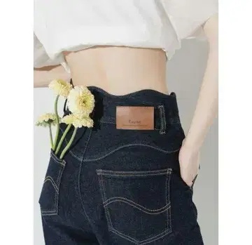 Eaphi 웨이브 디자인 하이웨이스트 데님