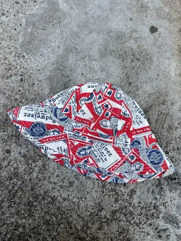 Budweiser 버킷 햇 올 패턴 빈티지 USA 아메카지 구제 의류