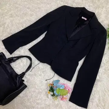 컨디션 최상 맥스앤코 테일러드 자켓 블랙 후크 허리 조임 M
