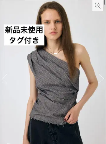 MOUSSY ONE SHOULDER 블라우스 WHT