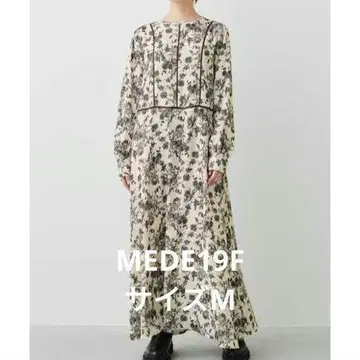MEDE19F 뮈루즈 염직 미술관 빈티지 패턴 프린트 원피스