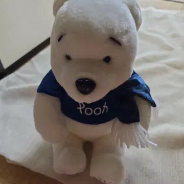 푸우 봉제 인형 파랑 의류
