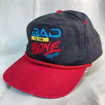 90s BAD TO THE BONE 2톤 자수 로고 5패널 캡