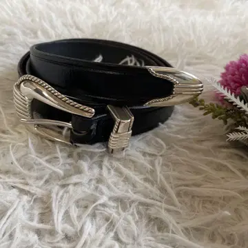 monitaly 벨트 블랙 실버 버클