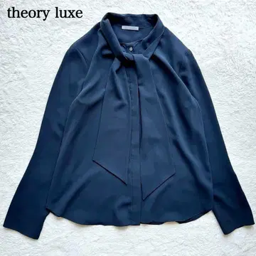 theory luxe 보타이 블라우스 셔츠 네이비 RYNA 38