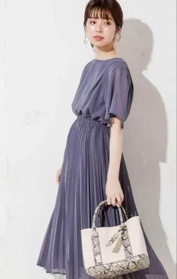 natural couture 부모와 아이 플리츠 펄 버튼 원피스
