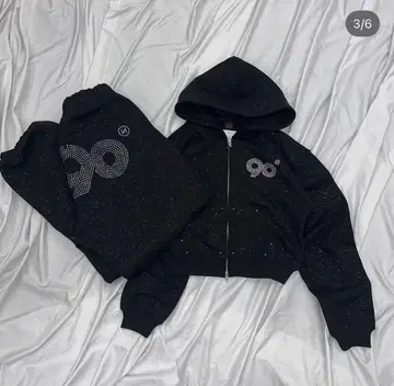 9090girl 스팽글 블랙 셋업