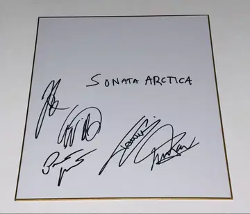 Sonata Arctica 친필 사인 색지 소나타 아르티카