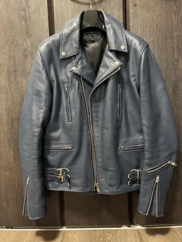 네이비 더블 라이더 자켓 사이즈 40