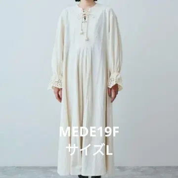 MEDE19F 다카야마 미야코 콜라보 레이스업 카프탄 원피스 L