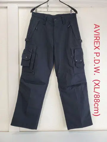AVIREX P.D.W. 아비렉스 멀티 포켓 카고 팬츠 블랙/XL