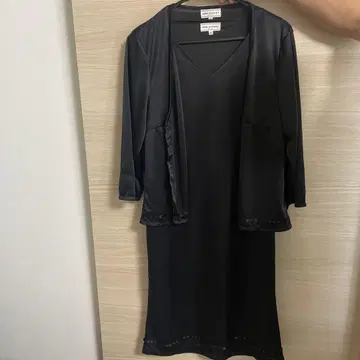 SAB STREET 블랙 슬리브리스 원피스 가디건 15/19