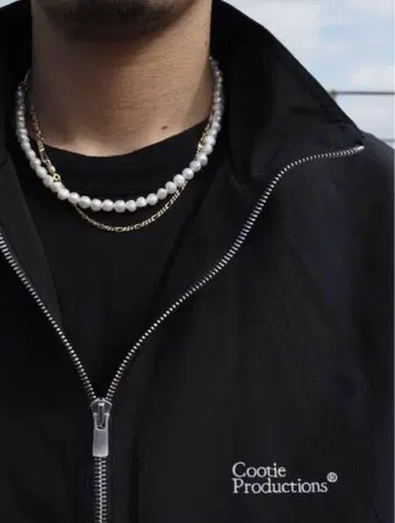 쿠티 디스토션 진주 목걸이 L 55cm