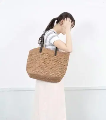 Rabarny 라피아 백 택 포함 새상품