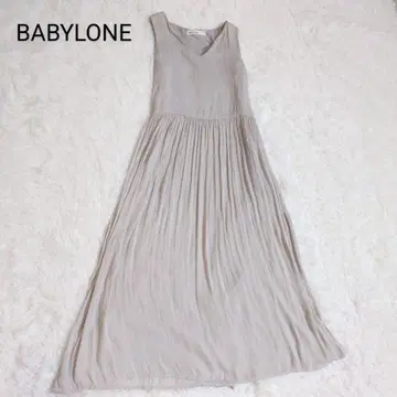 BABYLONE 바빌론 플리츠 맥시 길이 원피스 쉬폰