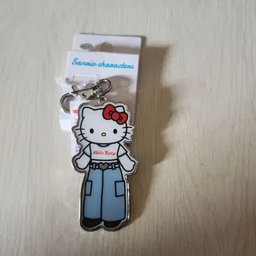 헬로키티 아크릴 키링 데님풍