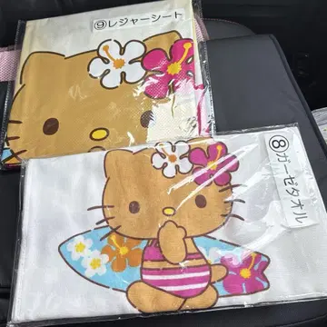 산리오 복권 타월 레저 시트 세트 판매 일광화상 키티