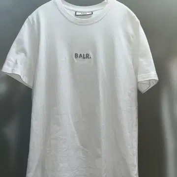 BALR. 화이트 티셔츠 메탈 로고 볼러 Q