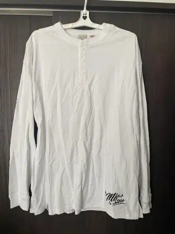 Goodwear 헨리넥 긴팔 셔츠 화이트