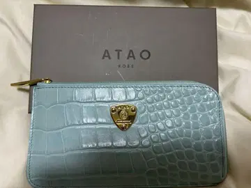 새상품급 ATAO 아타오 슬림 클래시 악어 엠보싱 아쿠아