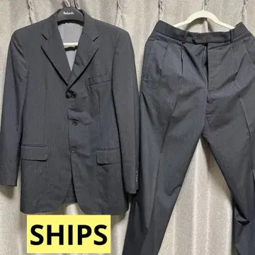 ships 다크 그레이 스트라이프 정장 세트