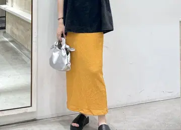 렙심 양류 내로우 스커트 오렌지 프리 톨