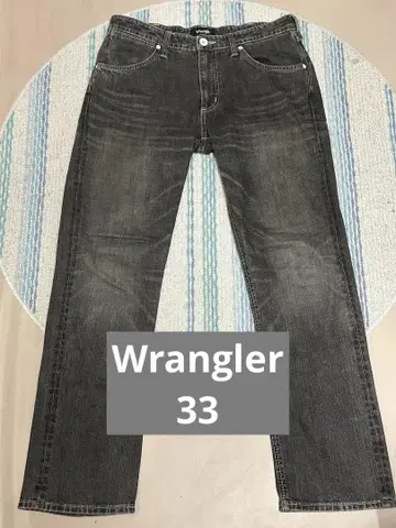 Wrangler 다크 그레이 스트레이트 레그 청바지