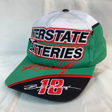 90s NASCAR 바비 라본테 자수 로고 6패널 레이싱 캡