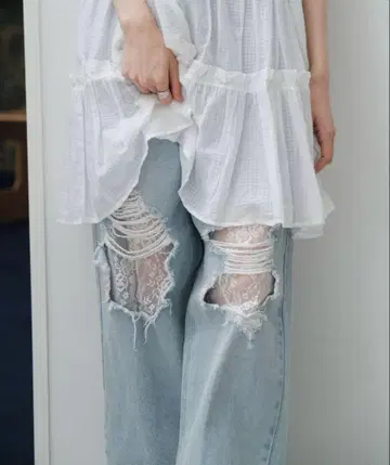 카스타네 레이스 데님 팬츠 사이즈 0