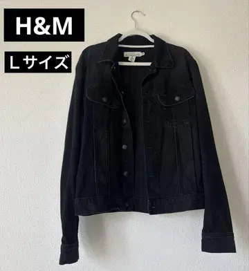 H&M 블랙 데님 자켓 L 사이즈