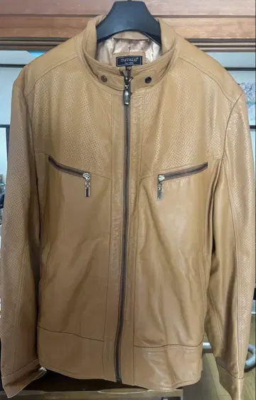 TUVALU 베이지 가죽 자켓 XXXL