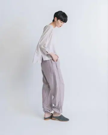 fruits of life 린넨 조거 팬츠 / 구름색(라이트 그레이)