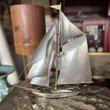 금속제 범선 모델 약 20cm