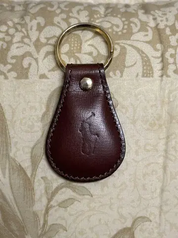 Ralph Lauren 브라운 가죽 키링