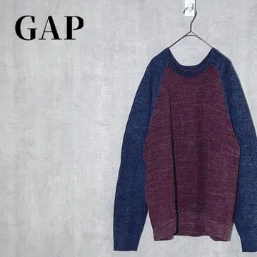 GAP 갭 니트 긴팔 맨투맨 래글런 슬리브 코튼 혼방 사이즈 L