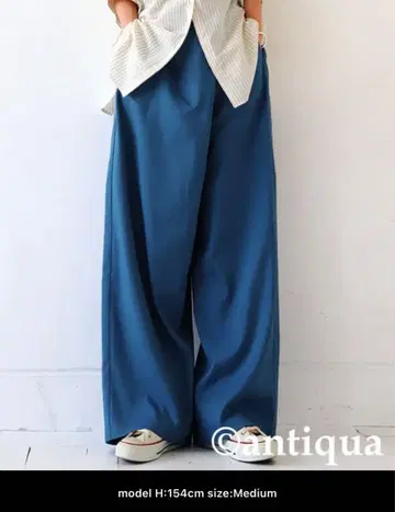 안티카 크로스 디자인 팬츠 블루 L 미사용 새상품