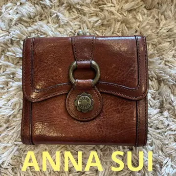 ANNA SUI 브라운 접이식 지갑