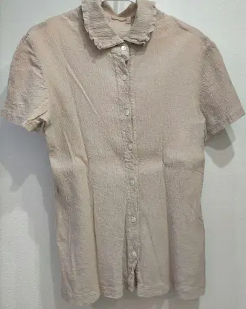 츠모리치사토 크레프리 반팔 셔츠 새상품급