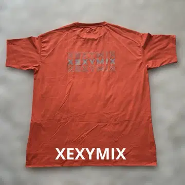 XEXYMIX 오렌지 백 프린트 티셔츠