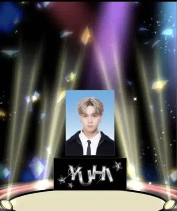 우하라 유히 증명 사진 네임 스티커