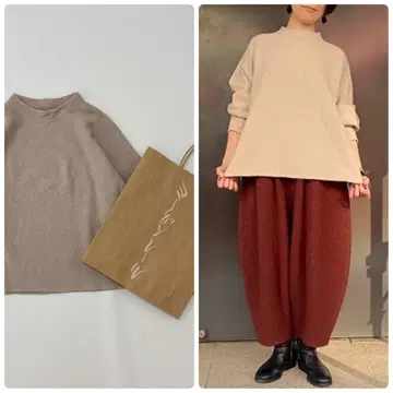 24aw 2024 고품질 요건 레일 나시 하이넥 풀오버 M