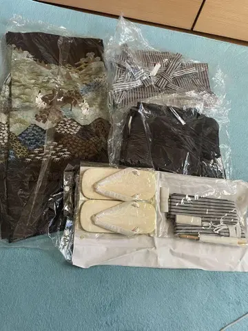 블랙 기모노 세트