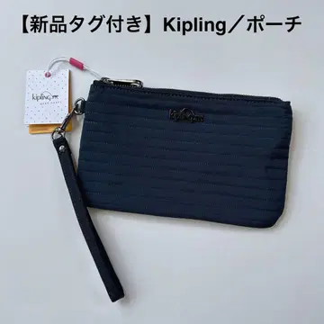 택 포함 새상품 Kipling 키플링 파우치 손목 스트랩 포함 네이비